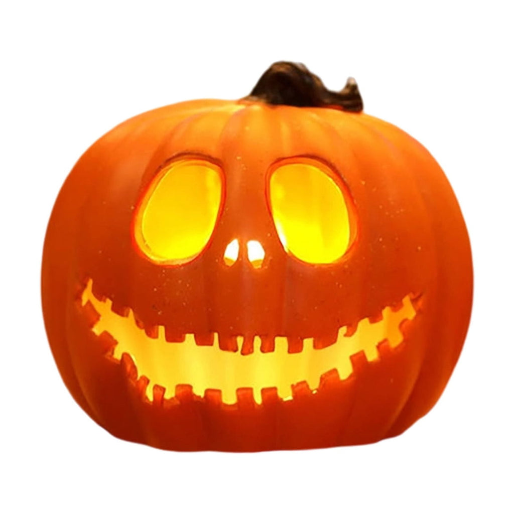Tdxkok Halloween Large Plastic LED Light Up Pumpkin Outdoor Yard Porch Home Storefront Mall Holiday Display Decoration Ambient Lighting Lantern
