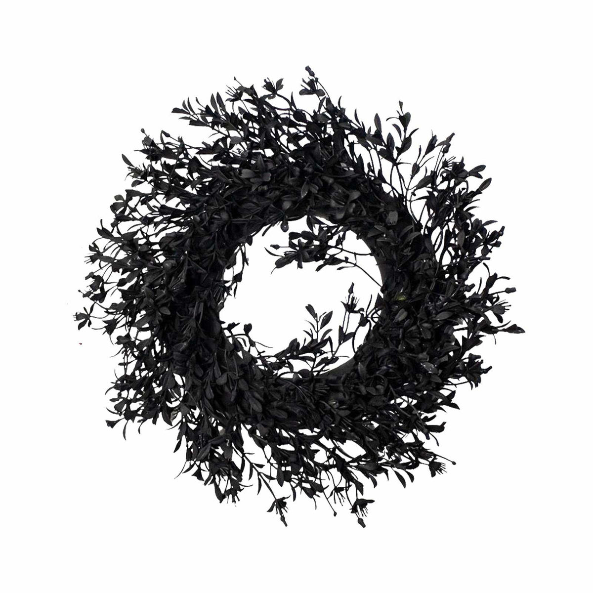 Halloween Black Garland with LED Lights 70.87 Inch Gothic Foliage for Mantel Stair Halloween Party Home Indoor Decor