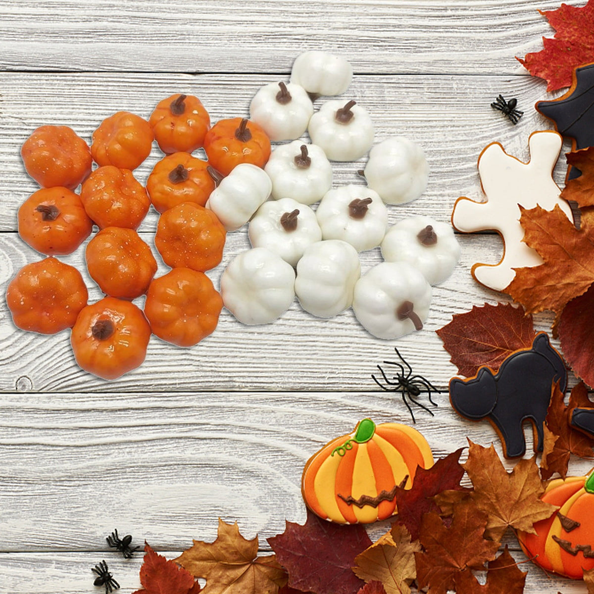 Darzheoy Realistic Mini Pumpkin Decor, Artificial Pumpkin Decor for Autumn Filler, Realistic Pumpkin Decorations for Halloween Thanksgiving Fall Home Decor