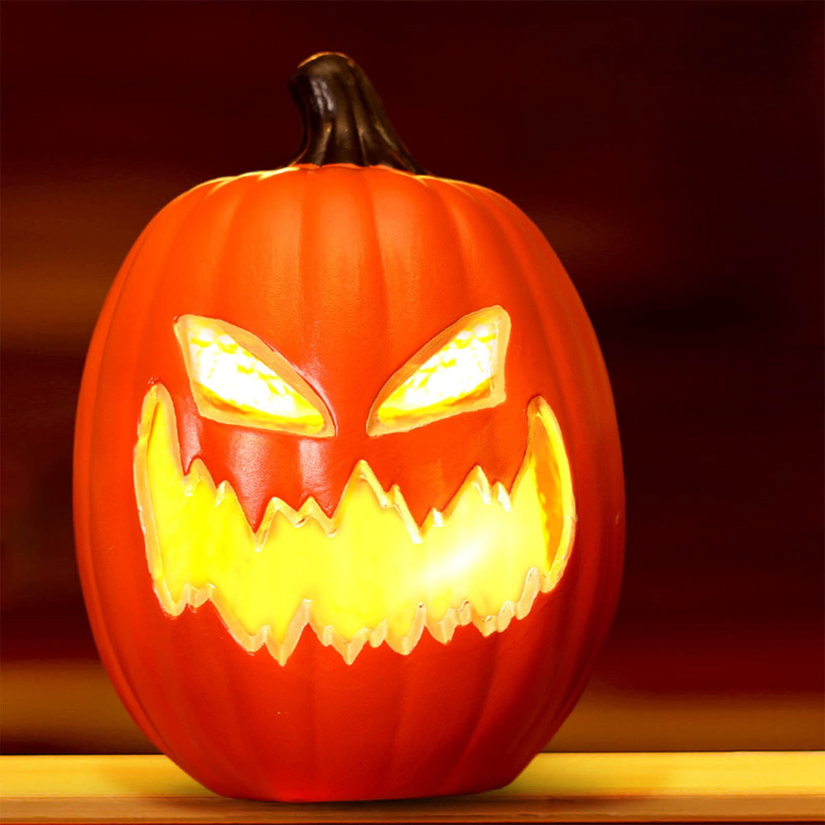 Halloween Pumpkin Lamp Light Decor,Battery Operated Halloween Jack-O-Lantern,Spooky Vintage LED Lighted Pumpkin Lights for Outdoor Indoor Tabletop Front Door Porch Garden Patio Yard