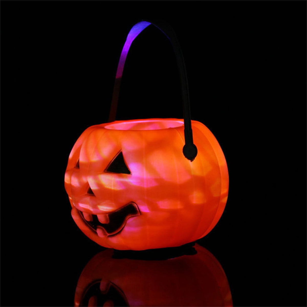 Kyusrd Trick or Treat Halloween Lantern Pumpkin Decoration Lighted Table Centerpieces Ornaments Spooky Pumpkin Prop Decor Decorative Wedding Candy Bowl Organizer Canisters