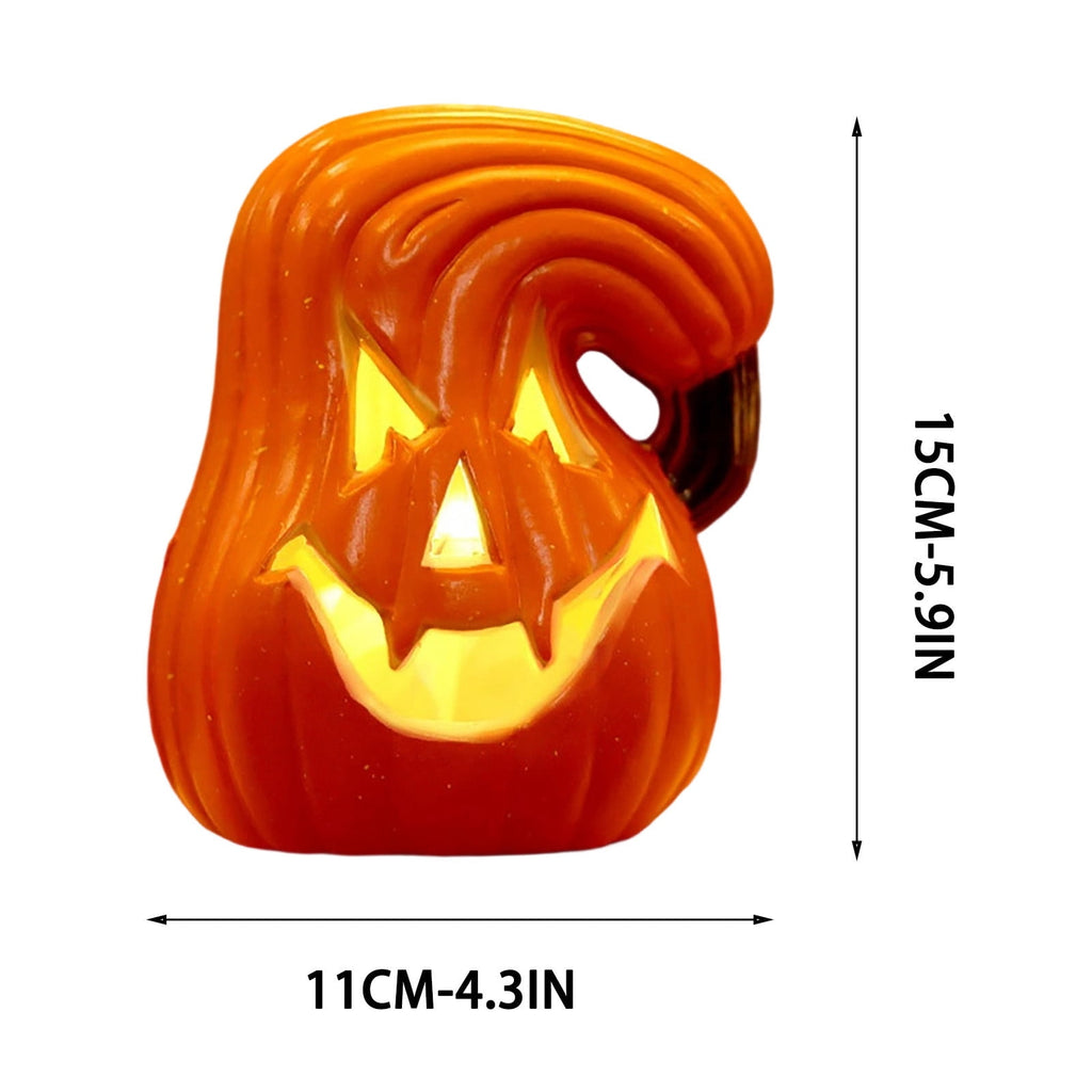 Halloween Lighted Pumpkin Large Plastic LED Pumpkin Decoration for Outdoor Yard Porch Home Storefront Shopping Mall Holiday Display Decor