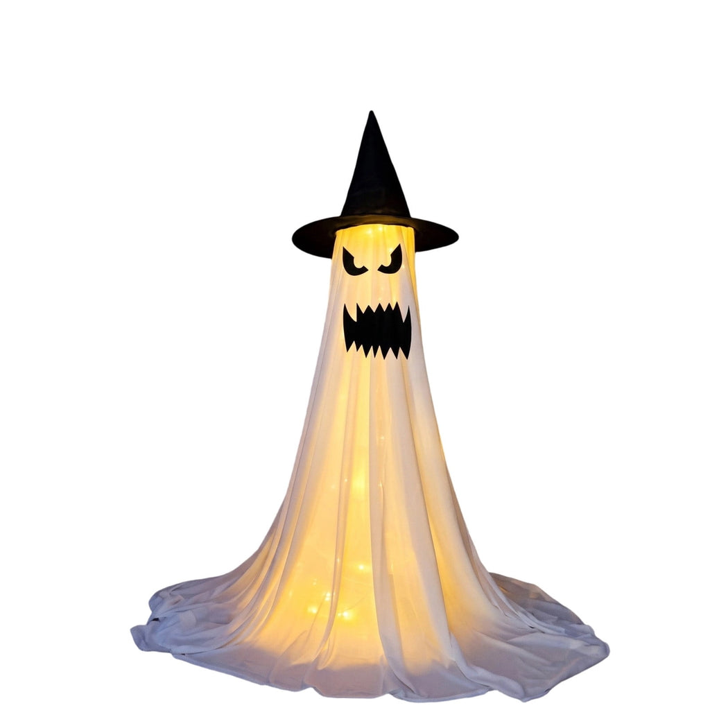 Halloween Ghost Candy Bowl Large Light Up Floor Stand with Remote Control for Halloween Party Treat Display and Trick Or Treat Setup