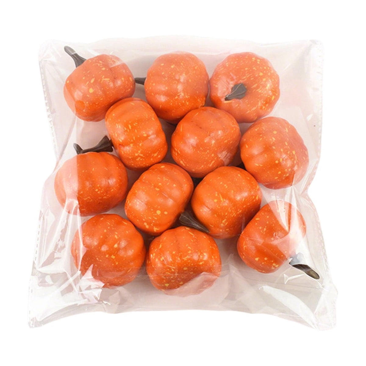 Small Pumpkins Set of 12 - Orange Fall Decor for Vase Fillers, DIY Crafts & Holiday Displays - Thanksgiving & Halloween Table Decorations