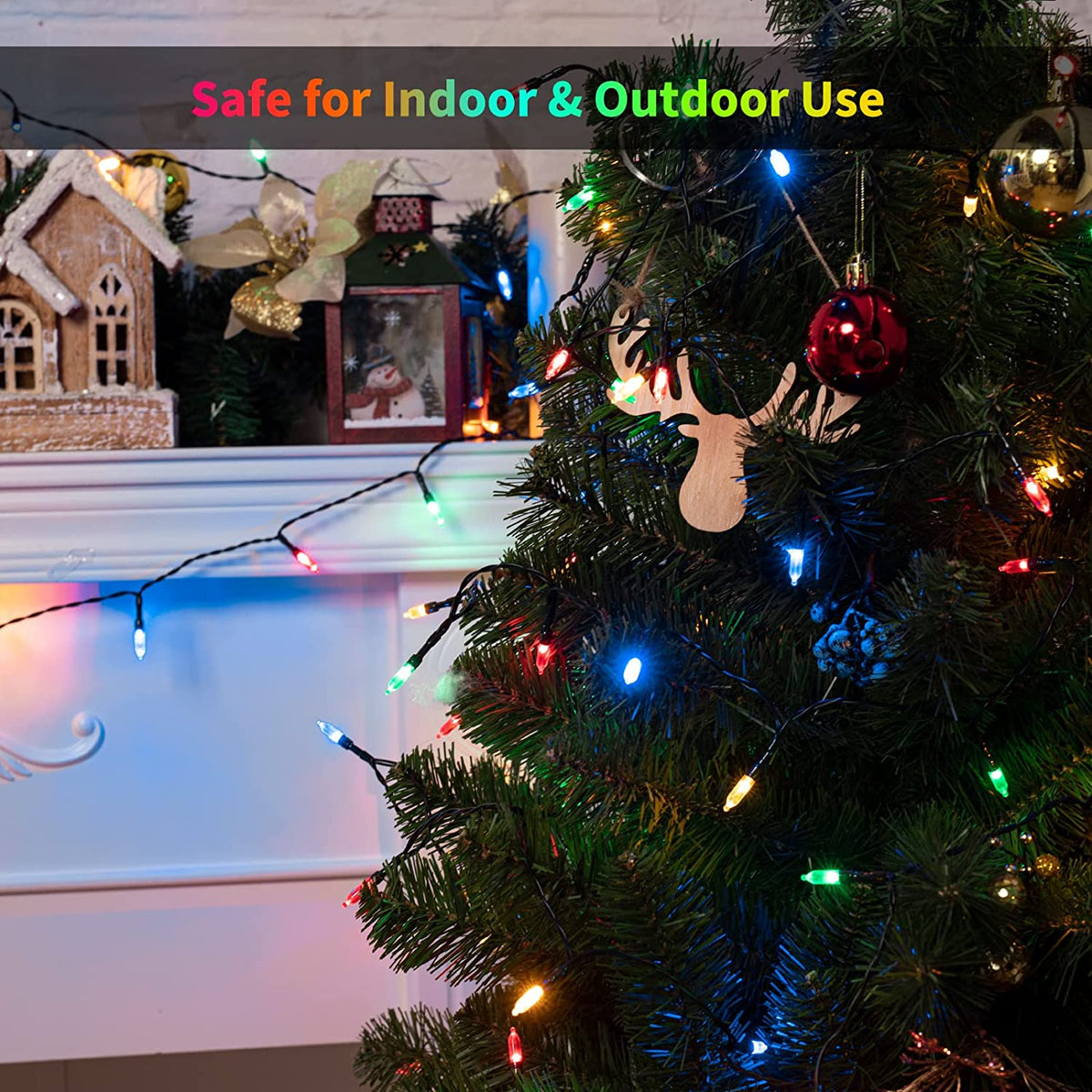 Morttic 2 Pack Orange String Lights 16.4Feet 50 LED Battery Operated Waterproof Mini Fairy Lights Show with 8 Modes for Outdoor Indoor Patio Xmas Tree Birthday Party Holiday Christmas Decorations