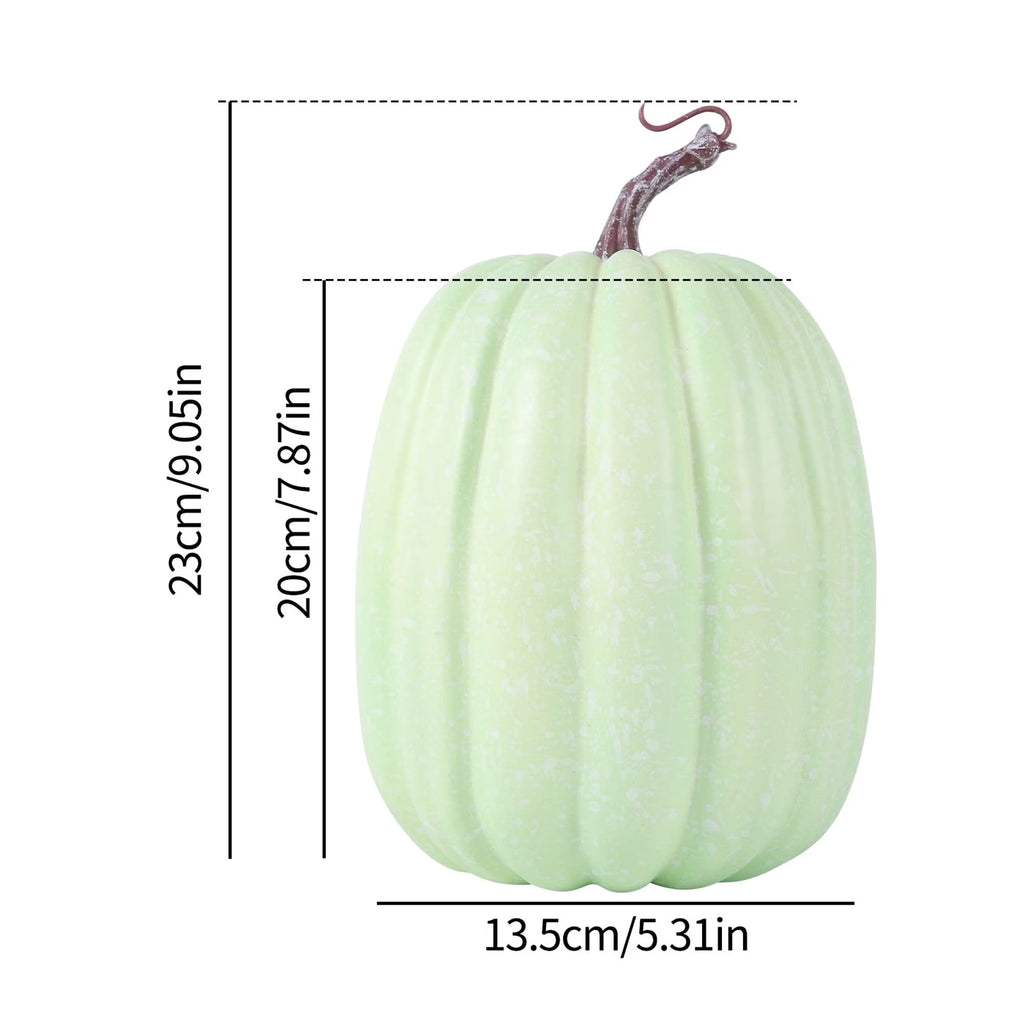 CQHVKQ 8 Inch Large Artificial Pumpkin Fall Decorations, Realistic Fake Harvest Pumpkin, Orange Gold Decorative Pumpkins for Table Centerpieces, Fall, Thanksgiving & Halloween DIY