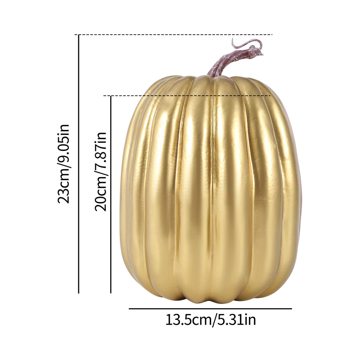 CQHVKQ 8 Inch Large Artificial Pumpkin Fall Decorations, Realistic Fake Harvest Pumpkin, Orange Gold Decorative Pumpkins for Table Centerpieces, Fall, Thanksgiving & Halloween DIY