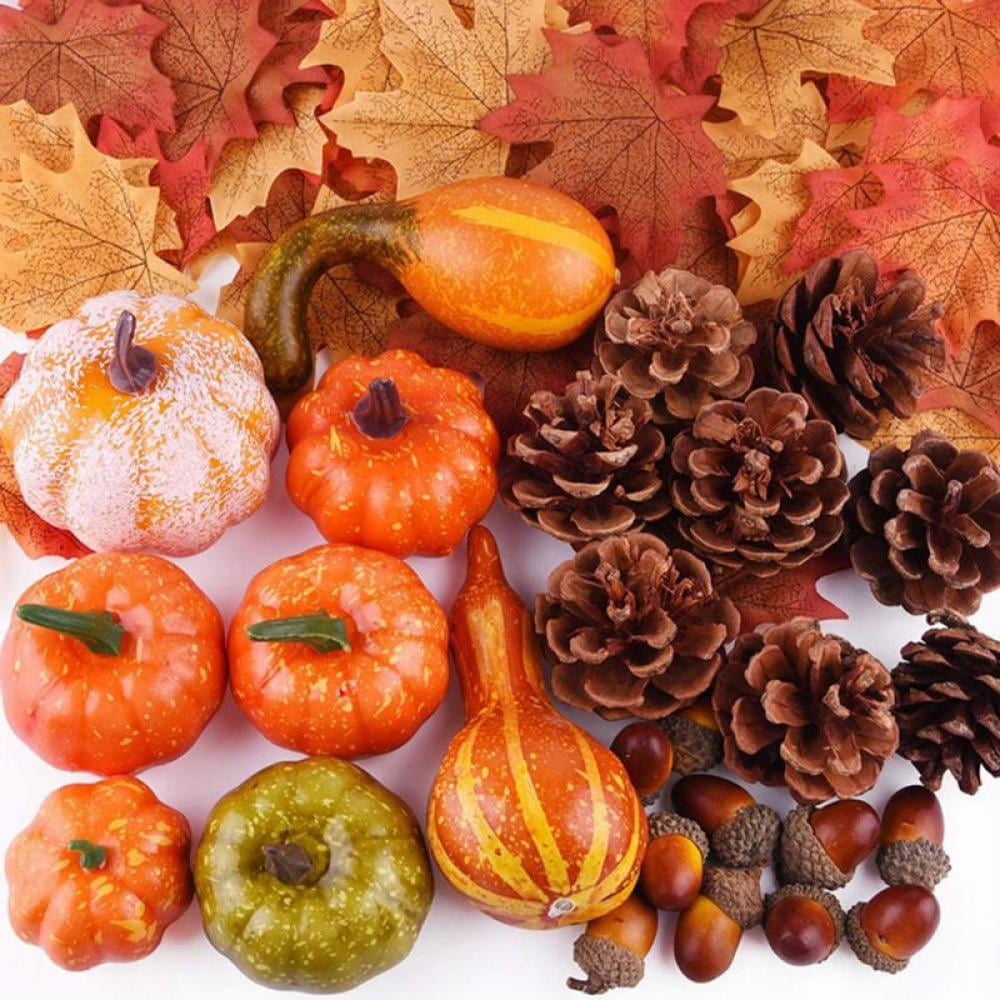 Artificial Pumpkins for Decoration, 50PCS Mini Pumpkin for Fall Garland Thanksgiving Decorations