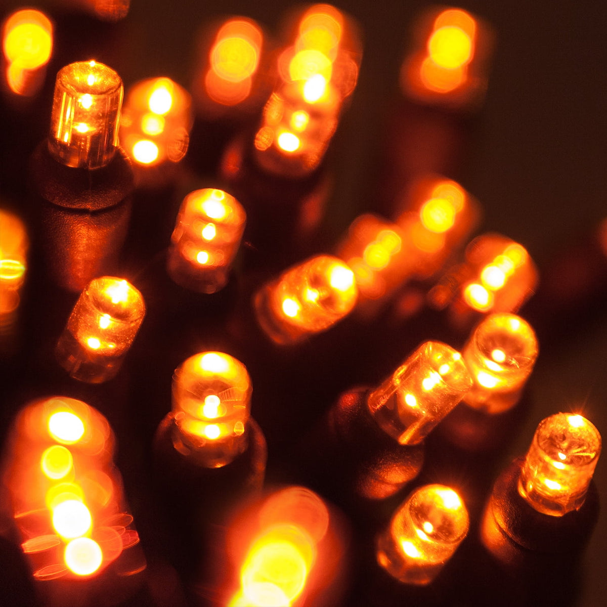 70 LED Purple and Orange String Lights for Halloween Displays Party Decoration, 24', Indoor Outdoor Black Wire