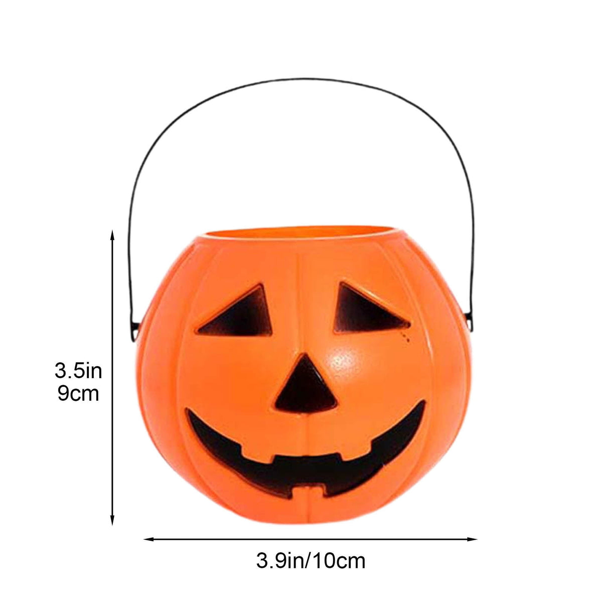 Konghyp Pumpkin Candy Bucket, Halloween Pumpkin Pail, Portable Candy Container, Cute Halloween Decoration, Reusable Trick or Treat Accessory, Festive Party Prop