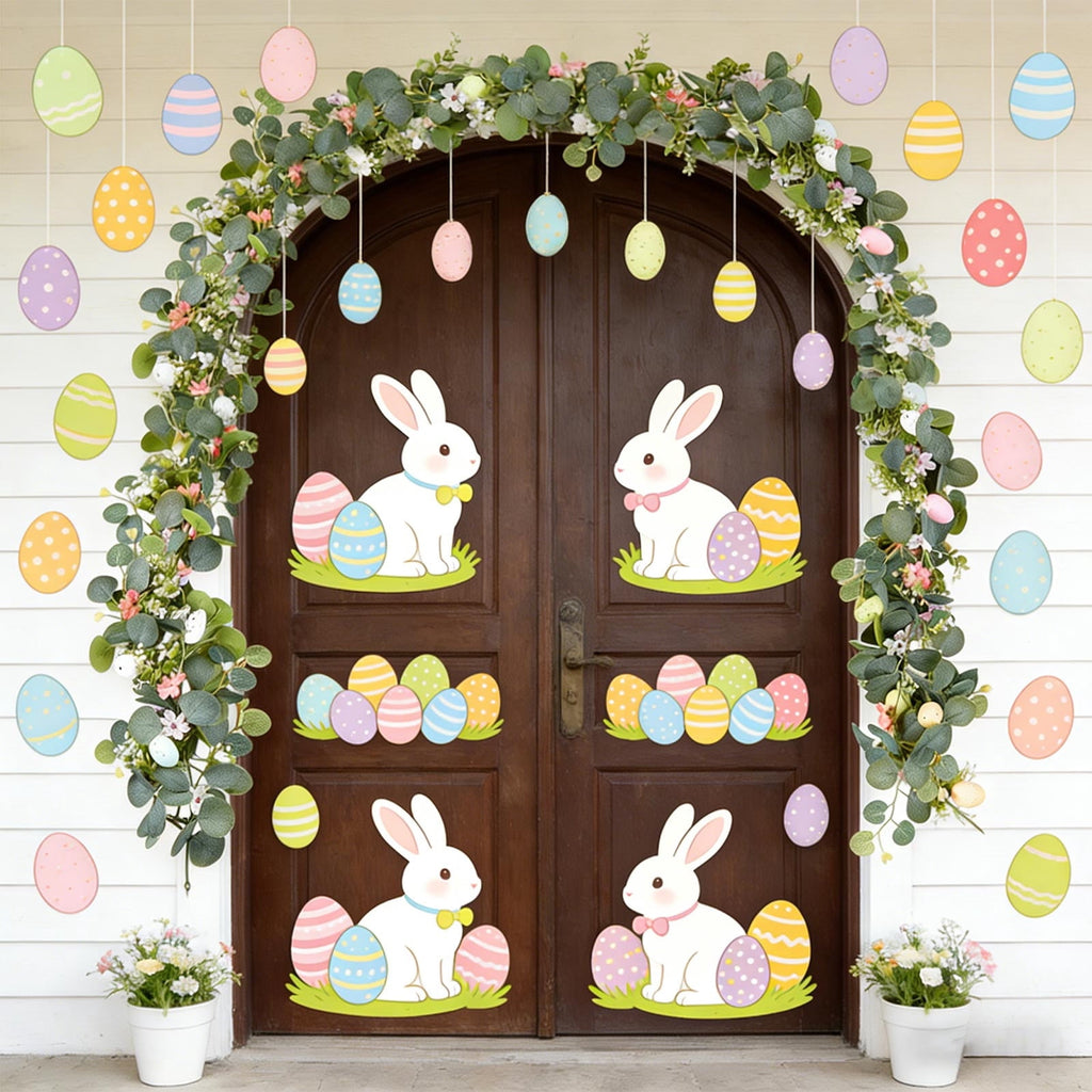 yulier Artificial Garland 70.86 inch Spring Garland with Flowers, Faux Vines Floral Hanging Garland for Holiday Wedding Spring Home Party Window Door Fireplace Table Indoor Outdoor Decor