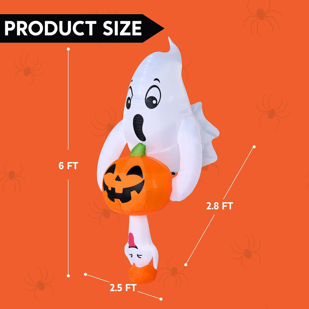 Joyfy 4 FT Halloween Inflatable Purple Octupos Head with Tentacles Broke Out from Window with Built-in LED Blow Up Inflatable for Window Decoration Yard Garden Lawn Decor