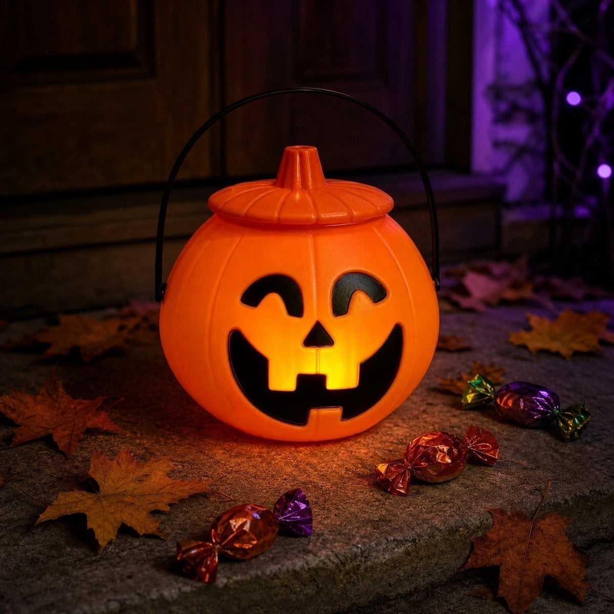 SCNOR Friendly Ghost Statue with Pumpkin Candy Bowl, 11.8 Inch Halloween Decoration for Outdoor Porch, Yard, Patio & Indoor
