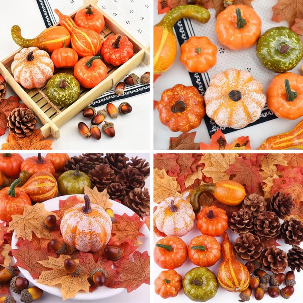 Artificial Pumpkins for Decoration, 50PCS Mini Pumpkin for Fall Garland Thanksgiving Decorations