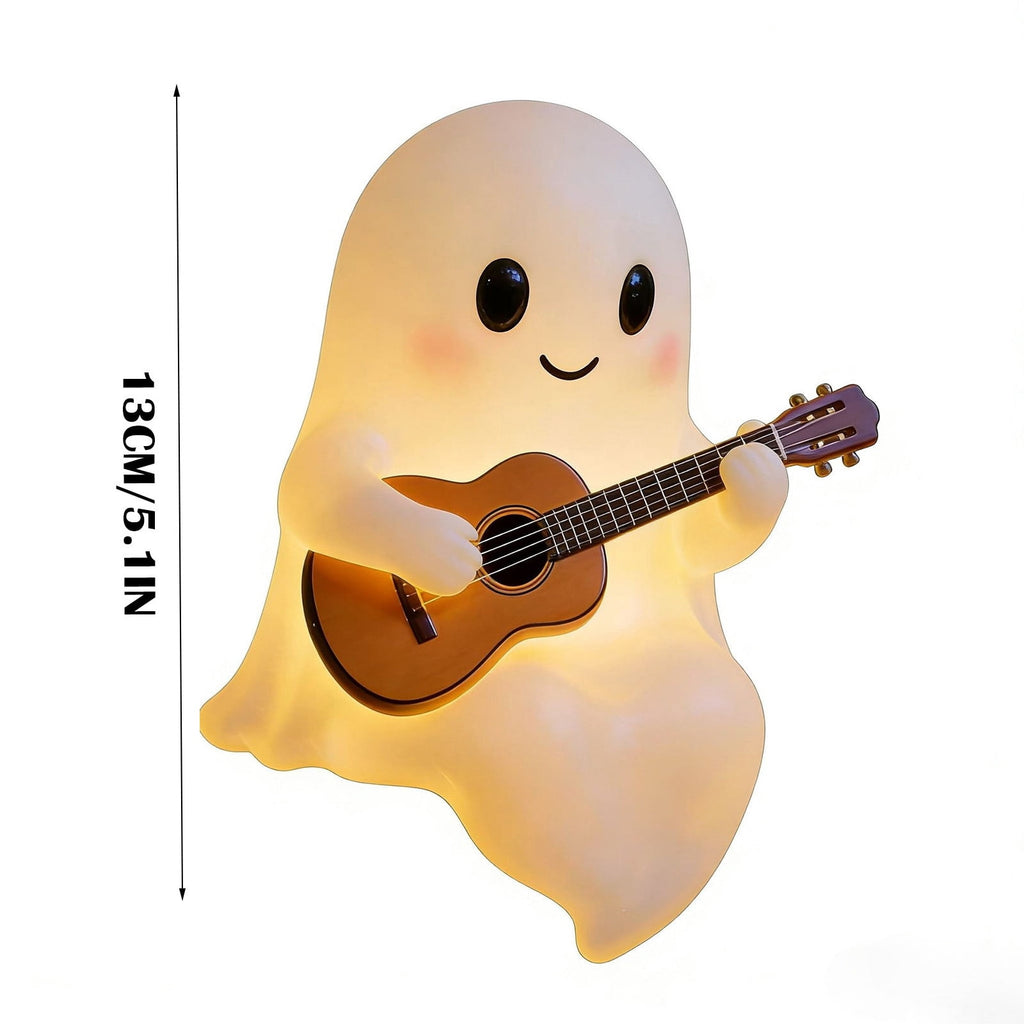Sahpxhe Halloween Ghost Lamp Decor Warm LED Light for Halloween Mantel Shelf Tabletop Spooky Indoor Halloween Decor