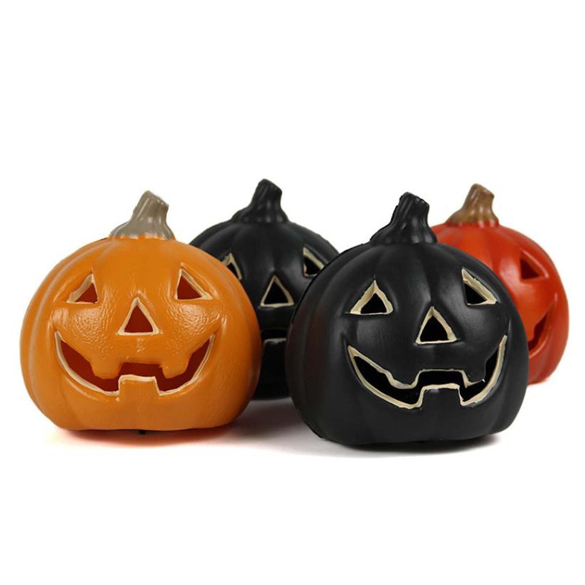 1 Pack Light up Halloween Jack-o'-Lantern Decorative Pumpkin Plastic Halloween Decorations Props-Home Decor-Halloween