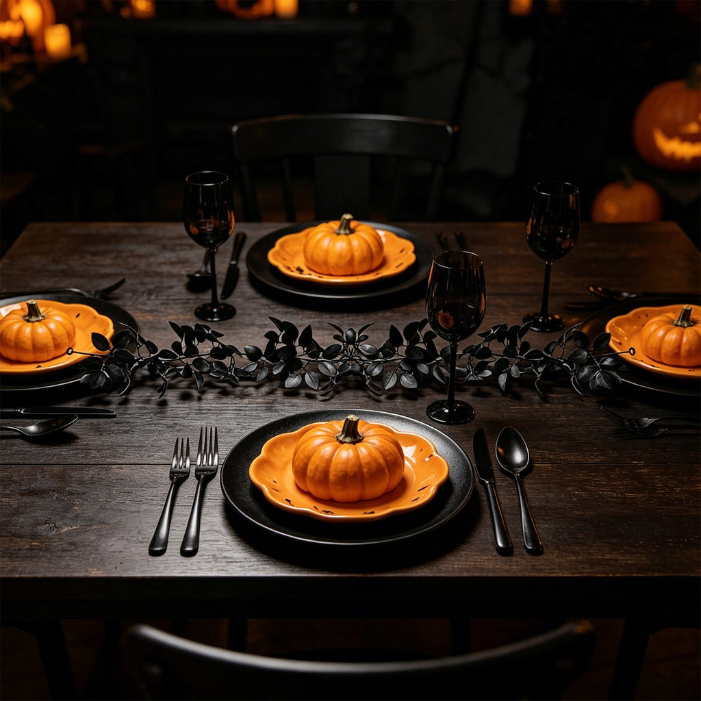 Halloween Black Garland with LED Lights 70.87 Inch Gothic Foliage for Mantel Stair Halloween Party Home Indoor Decor