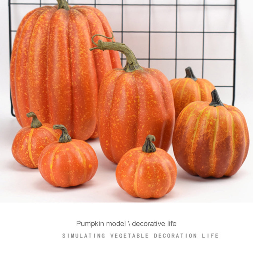 35Pcs/5Sets Pumpkins, Model Artificial Craft Fall Harvest Decoration, Holiday Home Party Decor Favors