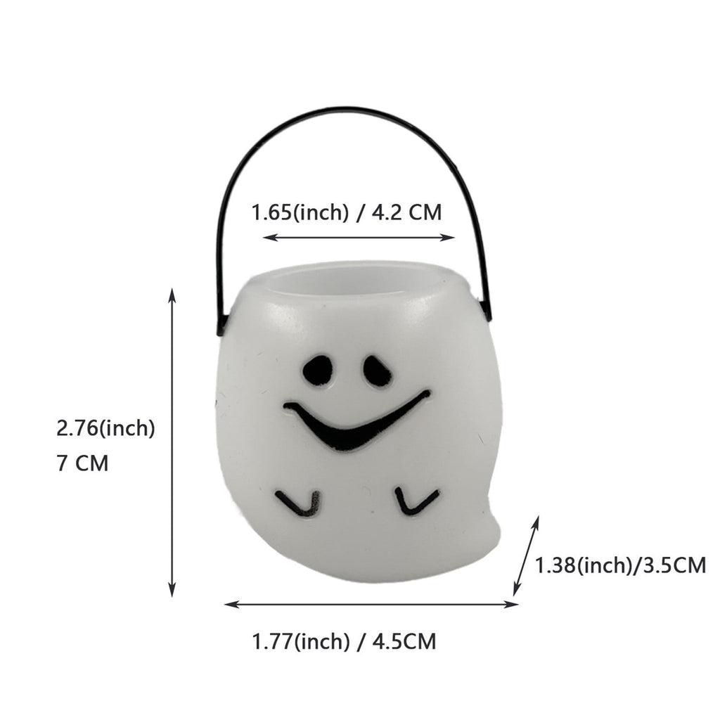Kyusrd Trick or Treat Halloween Lantern Pumpkin Decoration Lighted Table Centerpieces Ornaments Spooky Pumpkin Prop Decor Decorative Wedding Candy Bowl Organizer Canisters