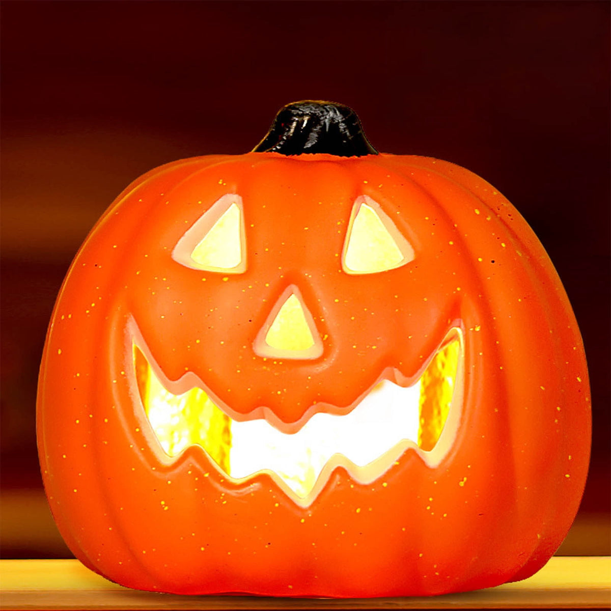 SRUILUO Halloween Light up Jack-O-Lantern, Fall Thanksgiving Pumpkin Light Decorations, Pumpkin Prop with LED Light, Halloween Tabletop Decorations Props for Indoor Outdoor Decor (No Battery)