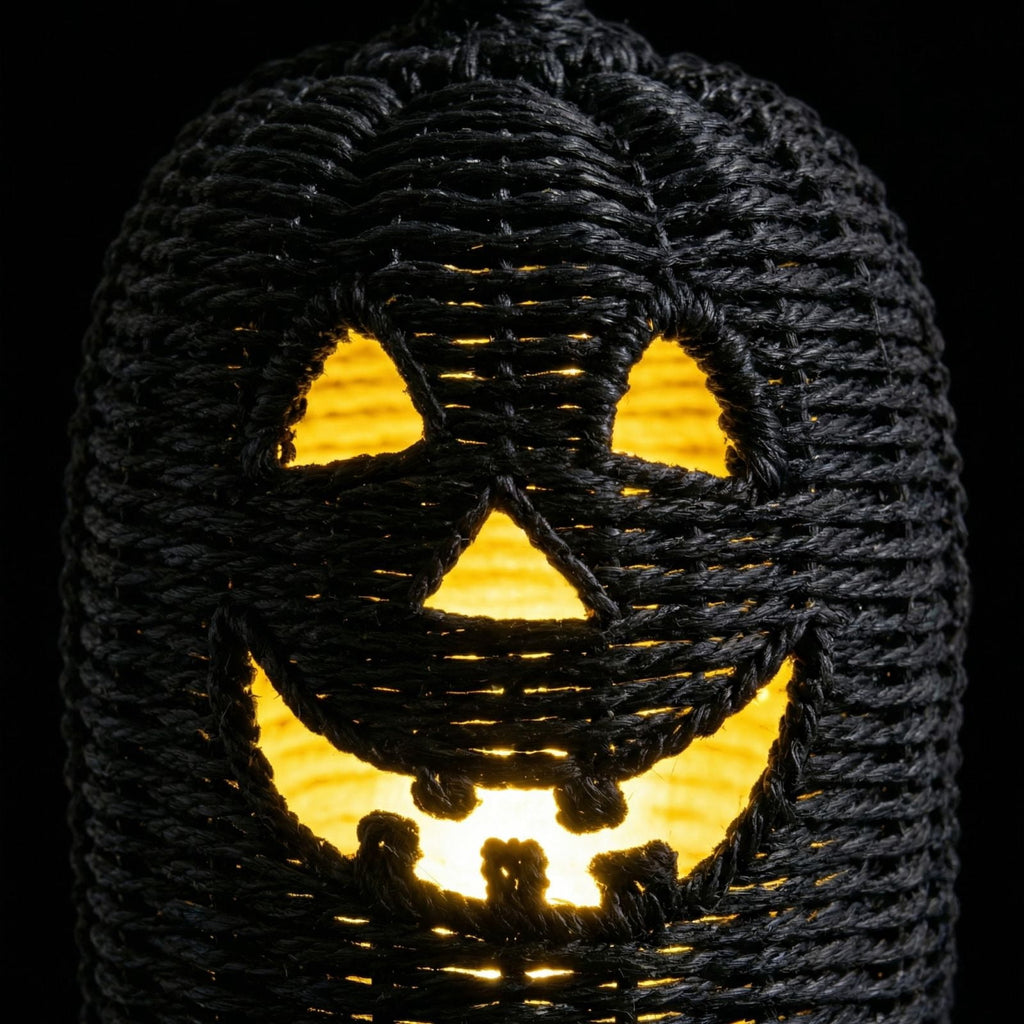Halloween Decoration Faux Jack O Lantern Basket Seagrass Pumpkin Ornament Festive Tabletop Display Holiday Accents Home Party Supplies Autumn Harvest Seasonal Accenting Props
