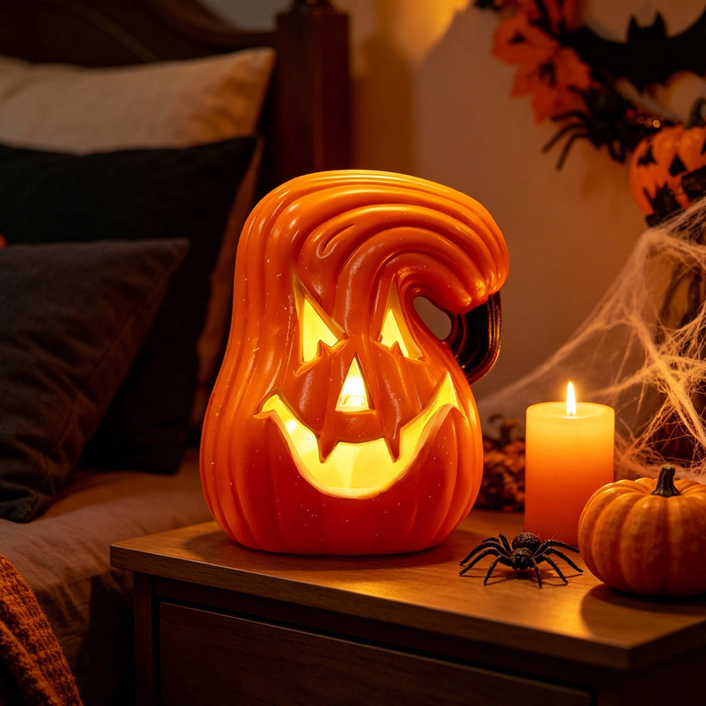 Halloween Lighted Pumpkin Large Plastic LED Pumpkin Decoration for Outdoor Yard Porch Home Storefront Shopping Mall Holiday Display Decor