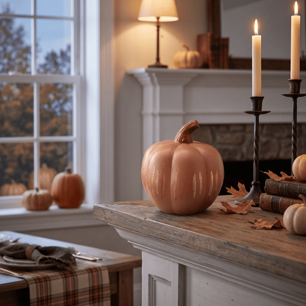 Halloween Lamp Decorations, 2026 New Pumpkin Light, Cute LED Pumpkin Figurine, Sparkling Night Glass Pumpkins Lamp for Shelf Mantel Fireplace Party Indoor Outdoor Fall Holiday Decor
