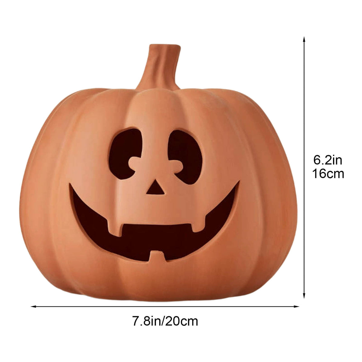 Luoshdecor Pumpkin Decoration , Resin Reusable Carved Pumpkin for Thanksgiving Halloween Fall Indoor Outdoor Decor Party Supplies