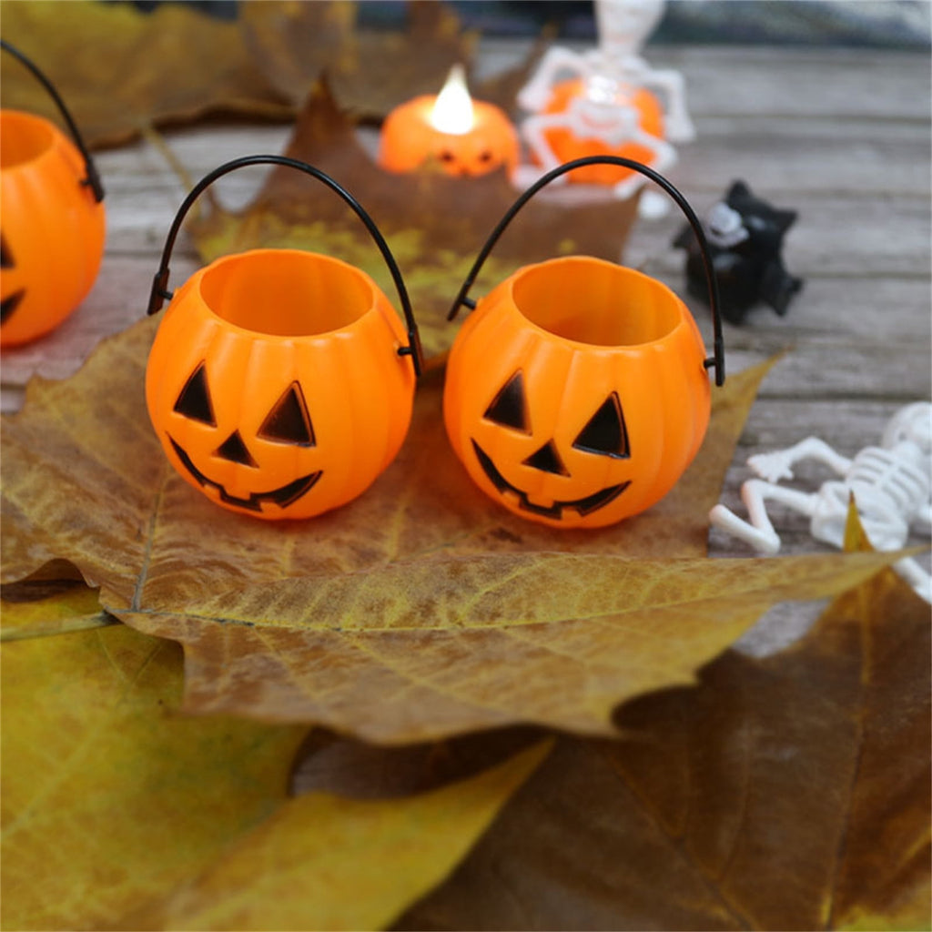 Darzheoy 6Pcs Halloween Pumpkin Lantern Halloween Pumpkin Decorations Indoor Outdoor Halloween Decorations Round Lightened