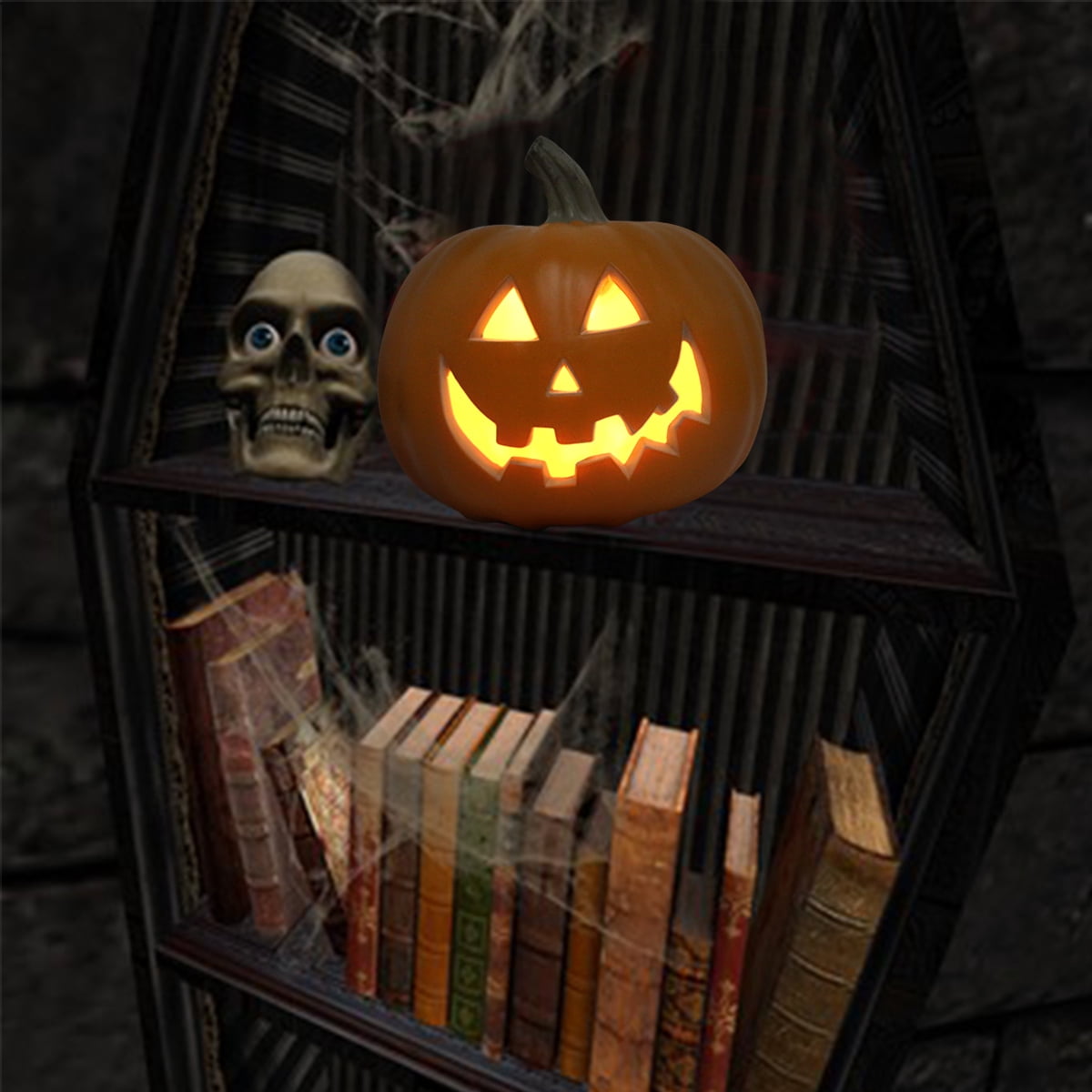 6" Jack O' Lantern - Battery Operated Halloween Pumpkin Lantern - Waterproof for Indoor Outdoor Decorations Favors