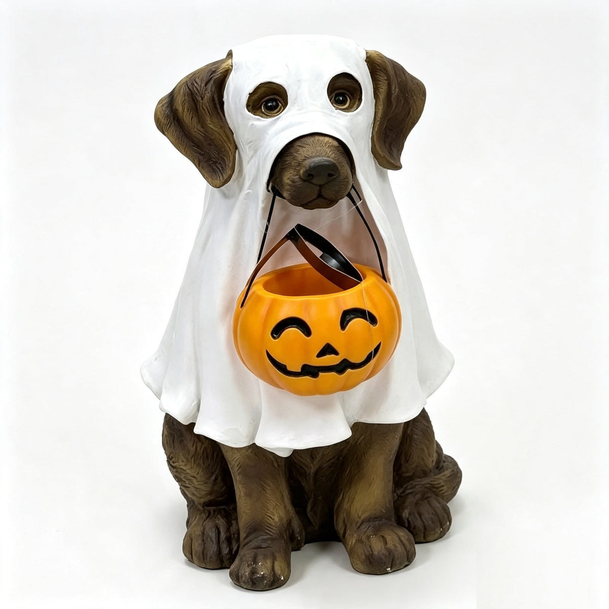 Halloween Ghost Candy Bowl Large Light Up Floor Stand with Remote Control for Halloween Party Treat Display and Trick Or Treat Setup