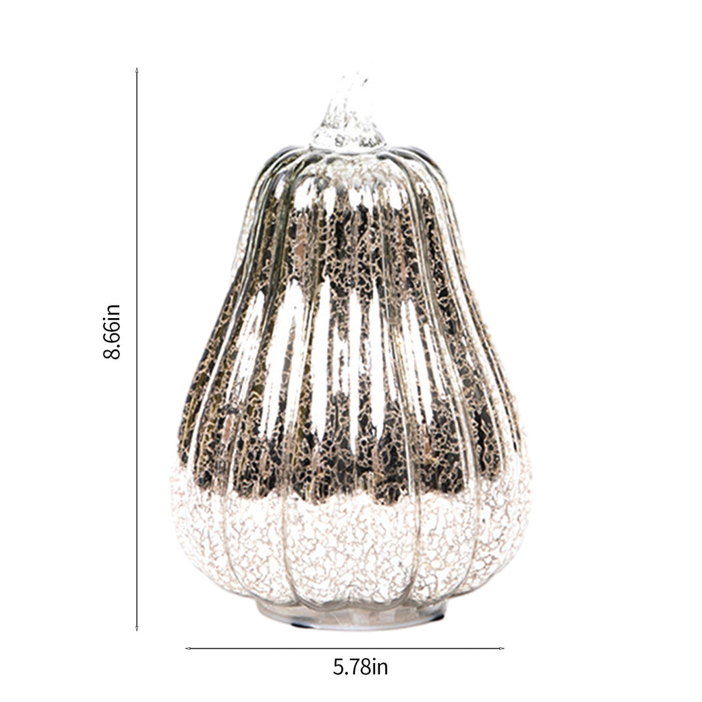 Fnochy Glass Pumpkin Light , With Fairy Lights Inside, Battery Operated LED Pumpkin Lamp, Ideal For Halloween Fall Decor, Thanksgiving Rustic Decor, Xmas Decor Clearance