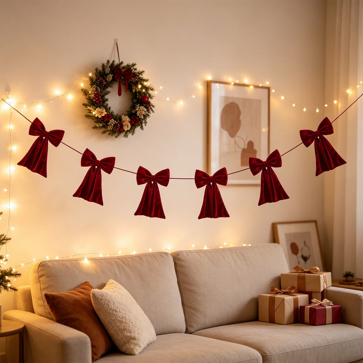 Spring Artificial Flowers Garland, 70 inch Fake Eucalyptus Vine Cherrys Blossoms Hanging Garland Rattan for Mantle Fireplace Wedding Indoor Outdoor Home Decor