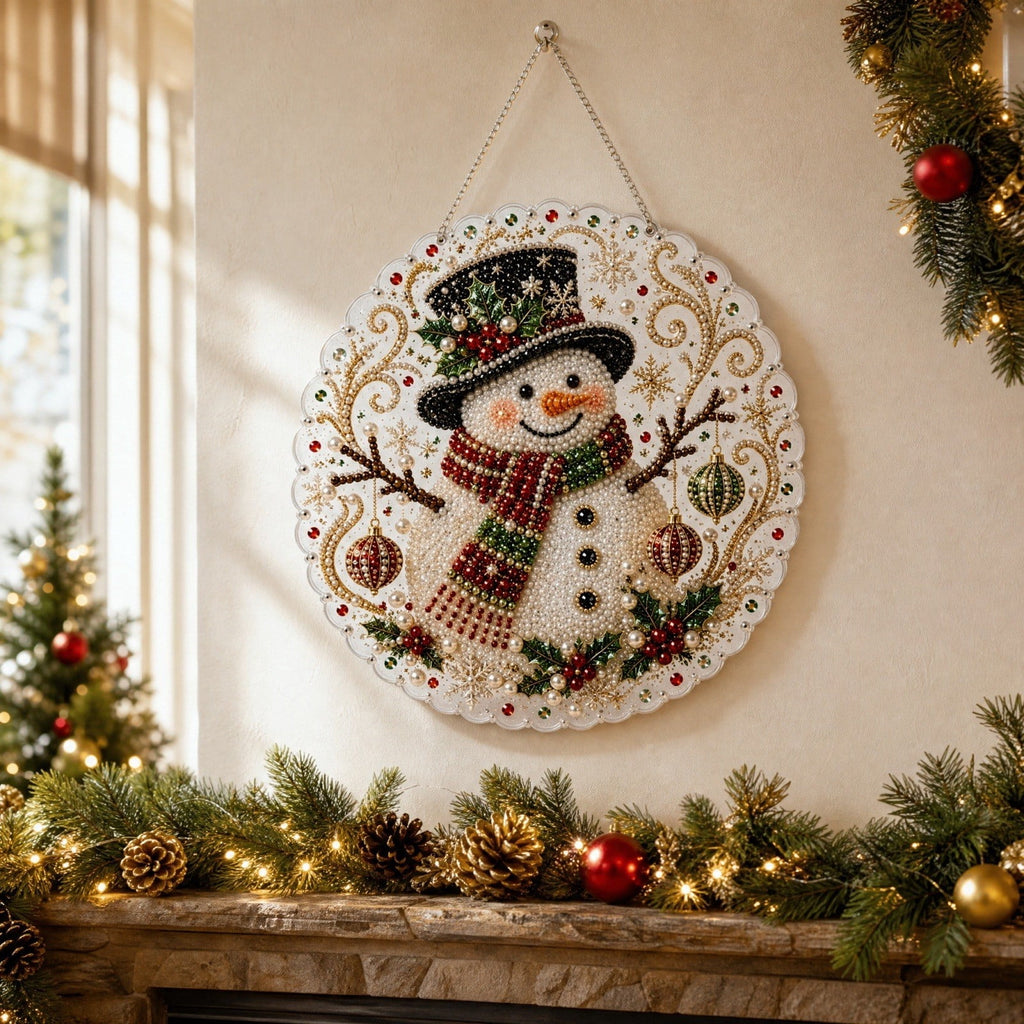 JWZZYD DIY Christmas Pearl Painting Art Kit with Frame, 9.8" Christmas Pearl Beads Art Craft Set, Gemstone Dots Beads for Holiday Christmas Wall Decor, Decoration Gift(Reindeer)