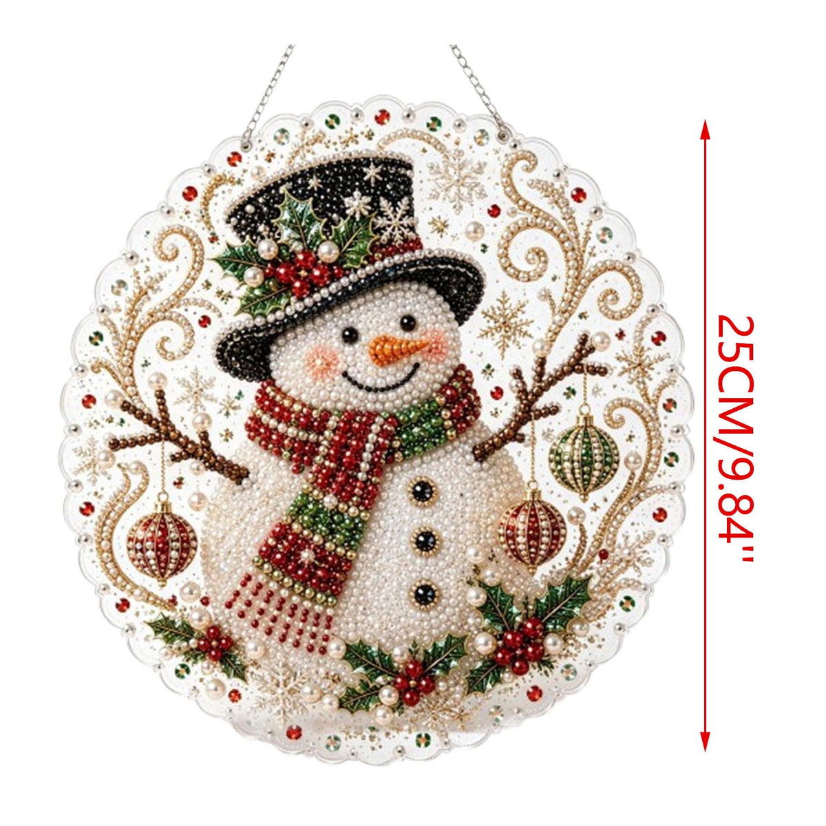 JWZZYD DIY Christmas Pearl Painting Art Kit with Frame, 9.8" Christmas Pearl Beads Art Craft Set, Gemstone Dots Beads for Holiday Christmas Wall Decor, Decoration Gift(Reindeer)