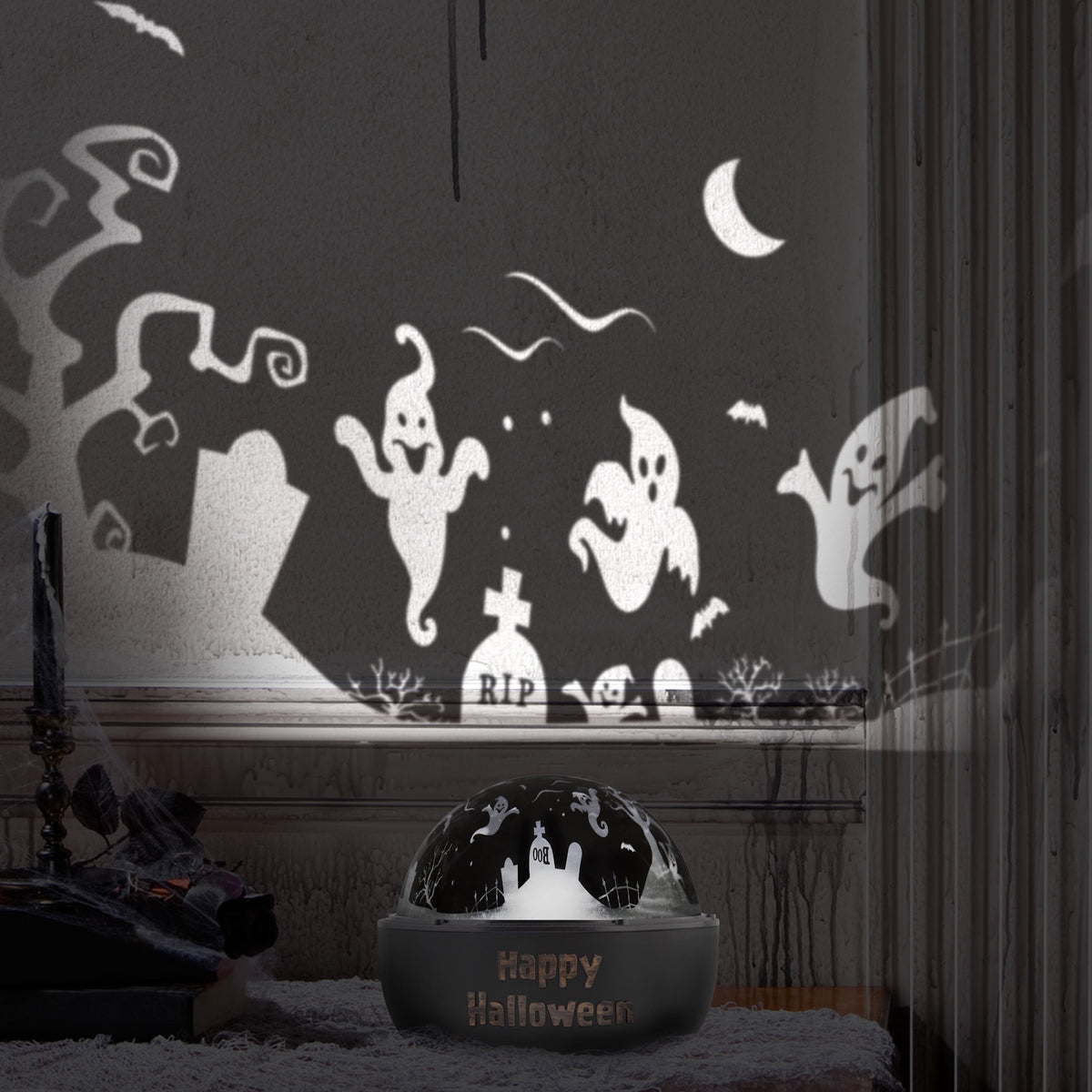 Ghost Scene Tabletop Shadowlights Halloween Lightshow Illuminations