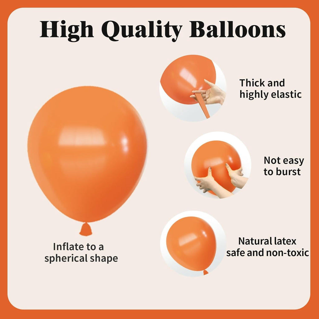 Halloween Balloons Set, 65Pcs 12Inch Black Orange Purple Green Balloons Kit, Black and Orange Latex Balloons for Birthday Wedding Halloween Party Decorations