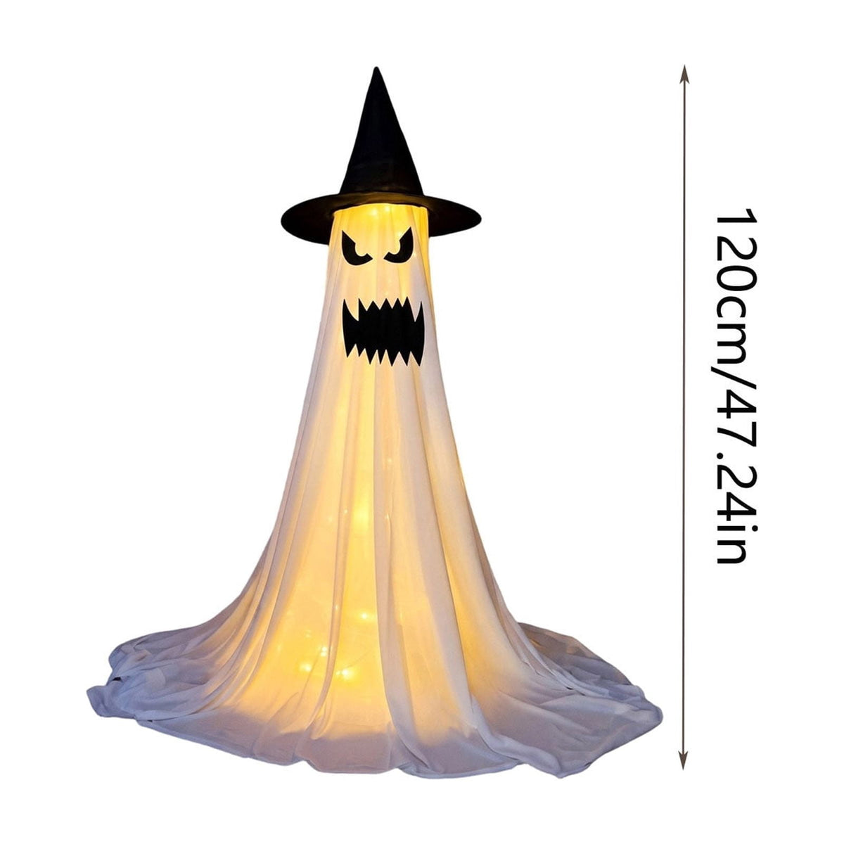 Halloween Ghost Candy Bowl Large Light Up Floor Stand with Remote Control for Halloween Party Treat Display and Trick Or Treat Setup