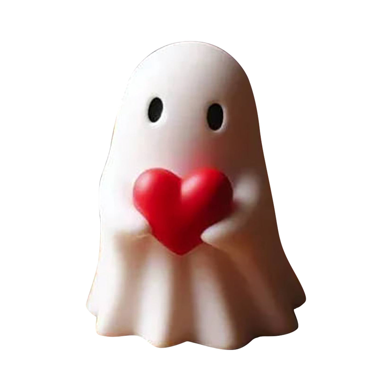 Halloween Ghost Figurine, Resin Lighted Ghost Ornament with Pumpkin Lantern & Beverage Cup, Tabletop Halloween Indoor Decor