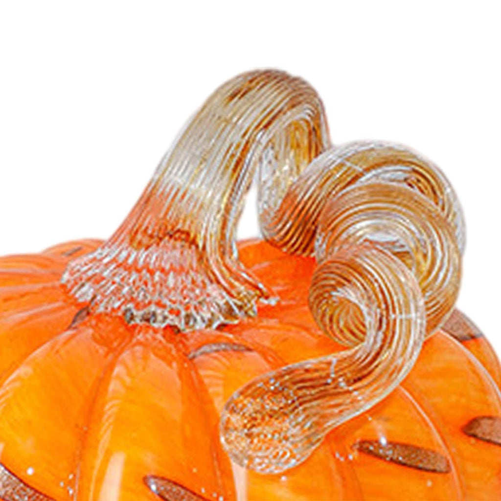 Glass Pumpkin Decoration Artwork Pumpkin Ornament for Halloween Bedroom Home S S