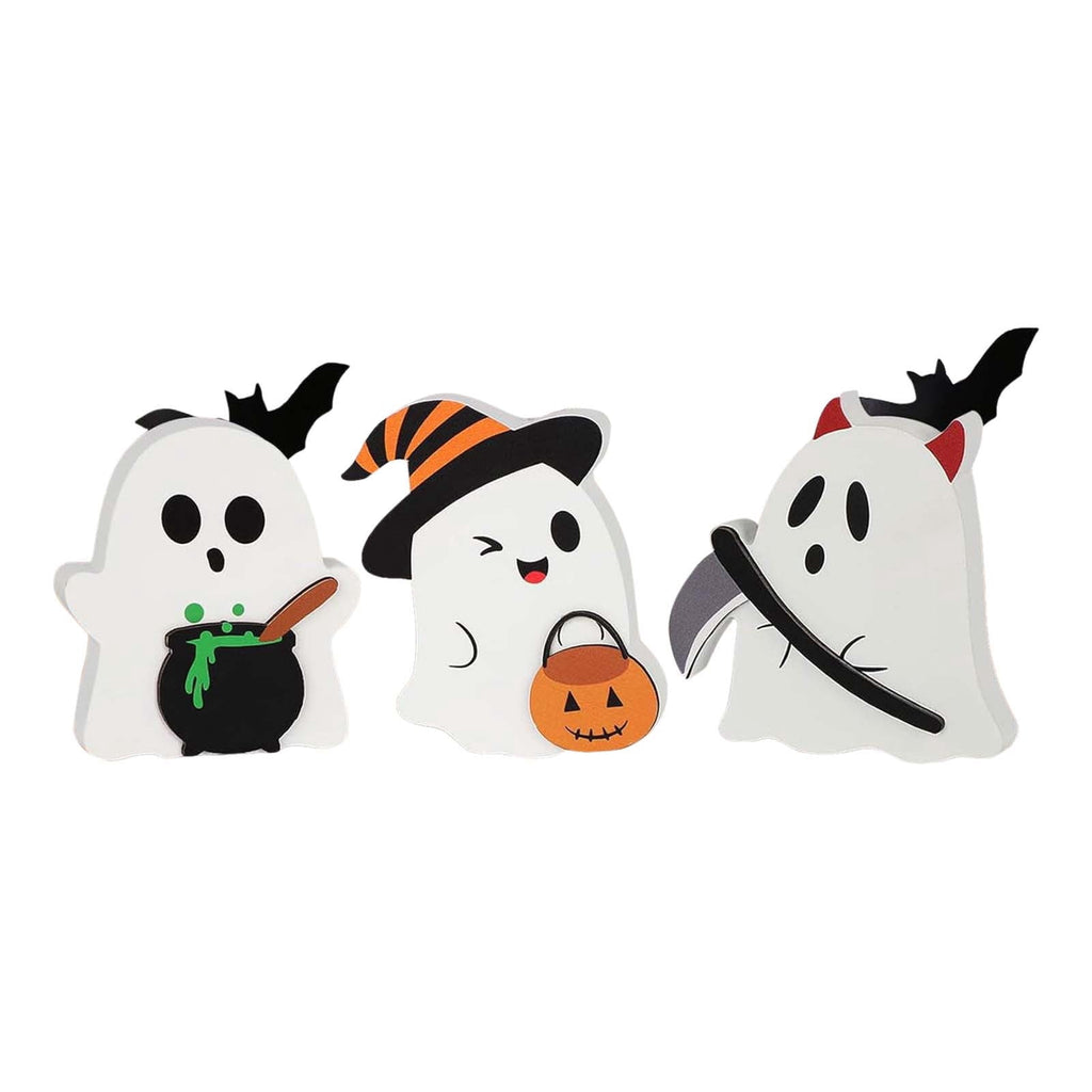 Halloween Ghost Tissue Box Cover | 7.87 Inch Tissue Holder Organizer | Decorative Functional Desktop Accessory | Halloween Theme Home Decor | Resin Halloween Party Decoration