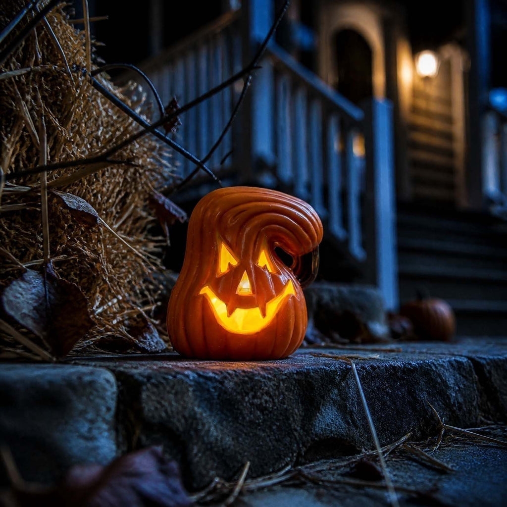 Halloween Pumpkin LED Light Lamp Blow Mold Pumpkin Decoration For Tabletop Shelf And Mantel