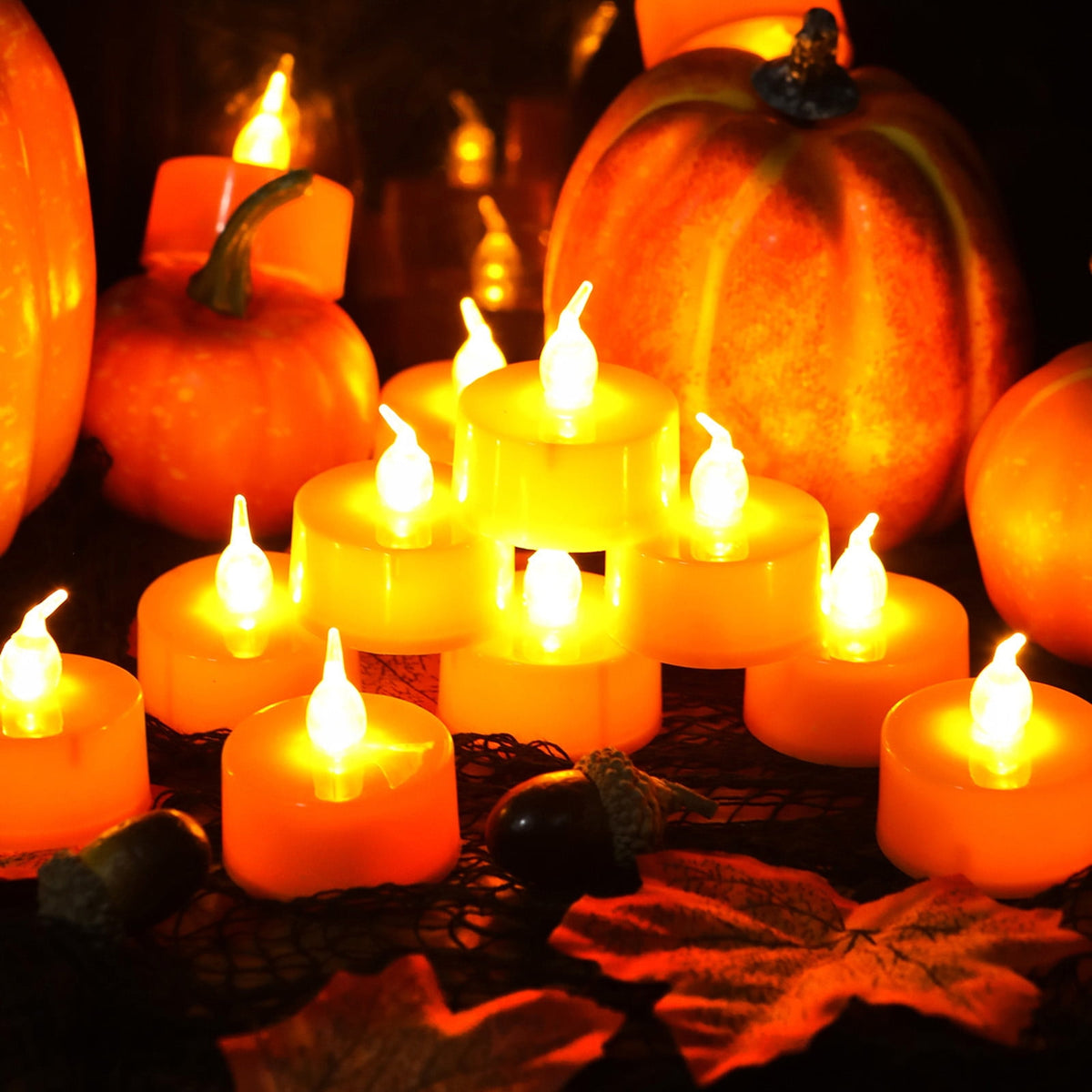 XGFHYJEH Halloween Pumpkins Candles Decorations Indoor Outdoor, Halloween Decoration Ornament, Halloween Scary Props Decor for Home Party Bedroom Living Room