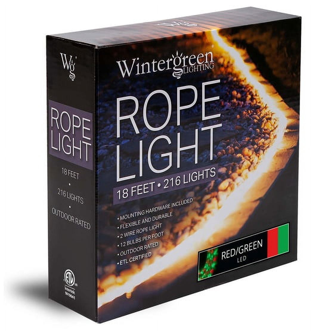 18 ft. LED Warm White Rope Light Kit, 216 Lights, Connectable Ready-to-Install Christmas Decorative Party Lighting, Mounting Clips Included