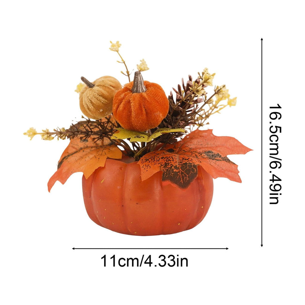 Pumpkin Decor with Artificial Flower Sunflowers Fall Decorations for Home Tabletop Kitchen Party Thanksgiving Harvest