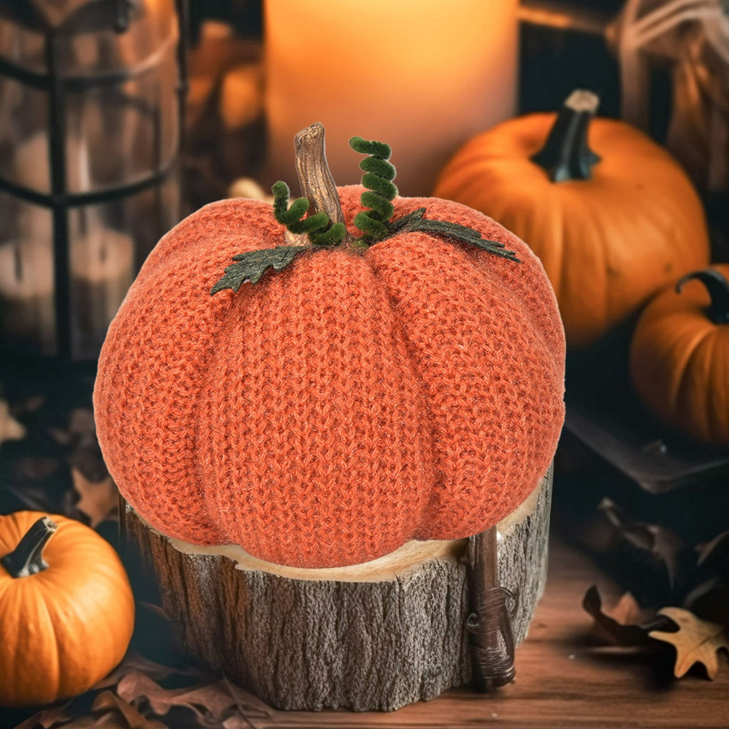 Taotanxi Fall Mini Crochet Pumpkins Seasonal Knit Decorative Pumpkins for Crafts Rustic Decor Farmhouse Decorative Fall Thanksgiving Centerpiece Table Decorations for Mantel Kitchen Gift