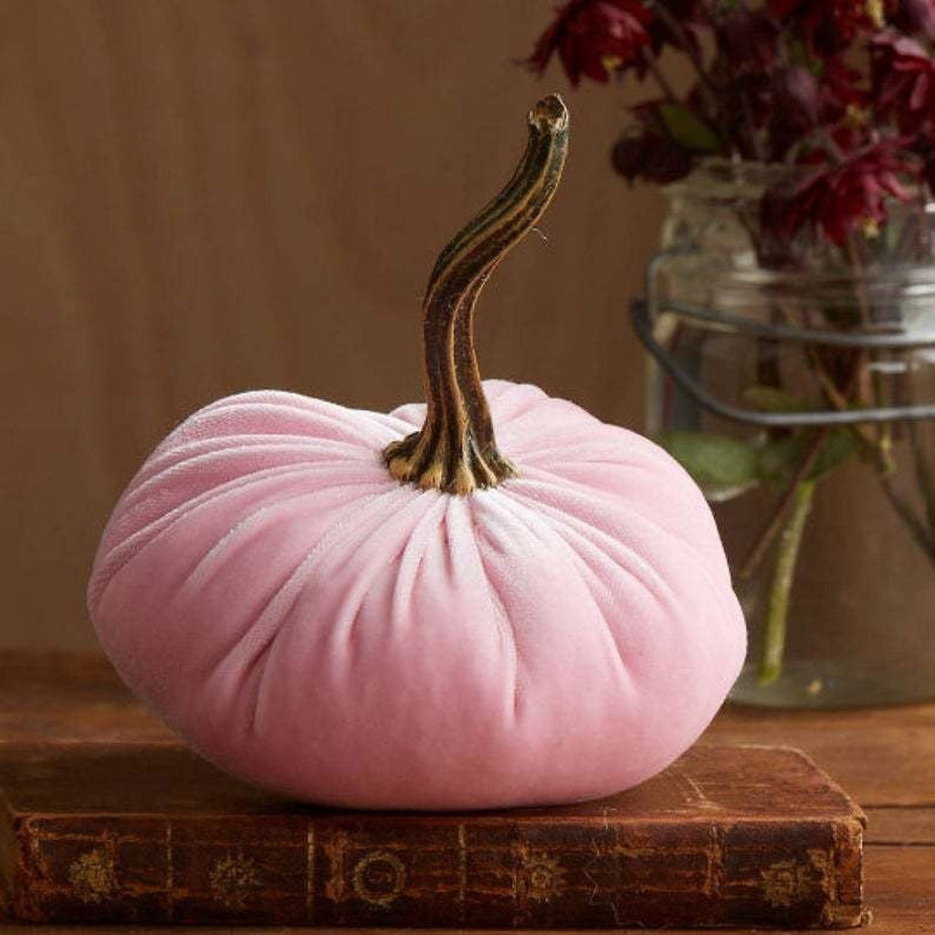 Large Fake Handmade Green Velvet Pumpkins Artificial Fall Harvest Halloween Decoration for Home Kitchen Farmhouse Thanksgiving Wedding Festival