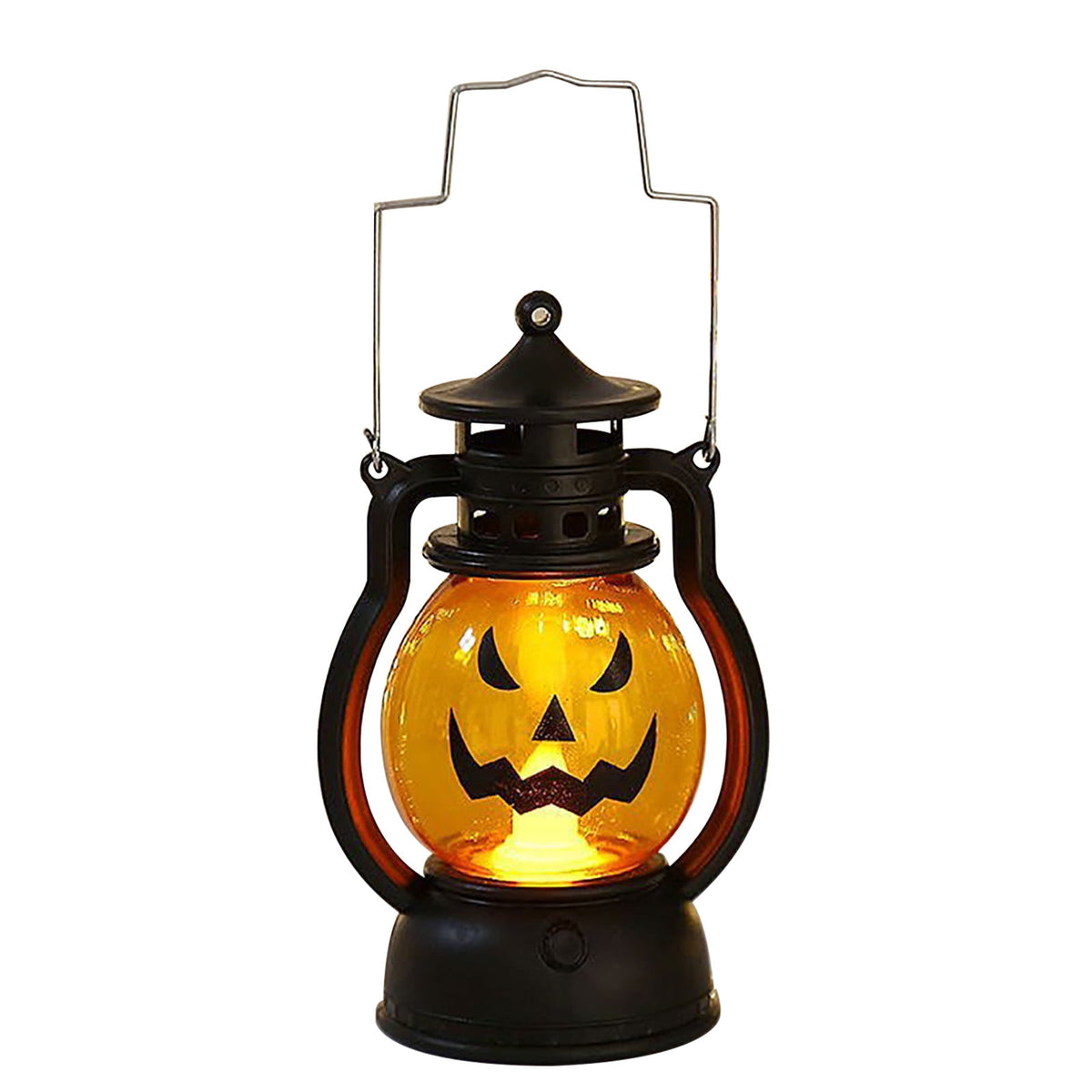 Aufmer Halloween Lights Lantern 3PCS Mini Halloween Pumpkin Candle Lantern LED Halloween Scary Scene Lights Halloween Lantern Decor Vintage Hanging Lantern Gifts for Indoor,Party Spooky Decorations