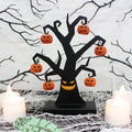Blueek Halloween Indoor Decor, MiNi Halloween Tree with 6 Pumpkin Ornaments, Halloween Decorations Black Tree for Indoor Home Desk Table