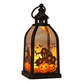 Cheapark Halloween Lanterns Decorations, Battery Operated Black Pumpkin Witch Lanterns, Flickering Light For Indoor Party Home Decor